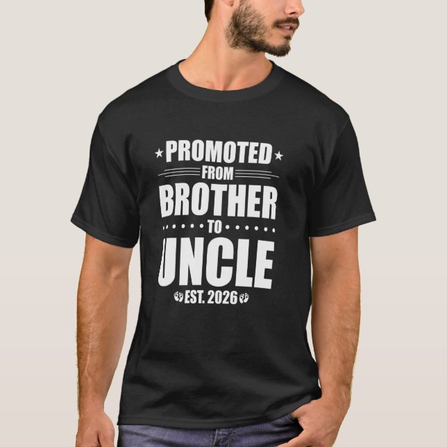 T-shirt Promu De Frère À Oncle 2026 (Devant)