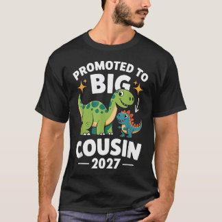T-shirt Promu Grand Cousin Fait 2027 Dinosaure