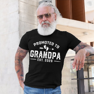T-shirt Promu GRAND-PÈRE 2026 Enfin Annonce Bébé