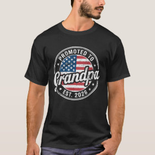 T-shirt Promu Grand-Père Dès 2026 Bientôt Grand-Père