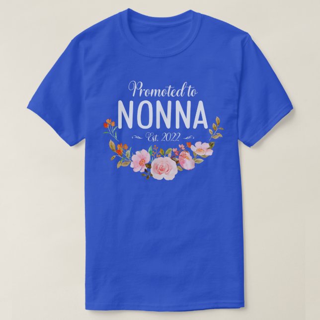 T-shirt Promu Pour La Première Fleur Femme Nonna Est 2022 (Design devant)