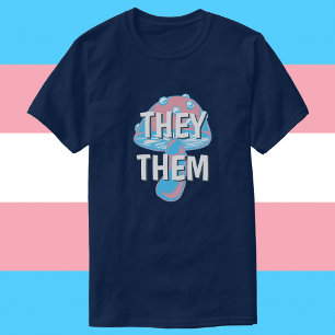 T-shirt Prononononononononononosés du drapeau transgénique