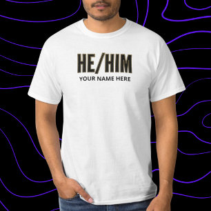 T-shirt Pronononounes Il Lui Noir et Or