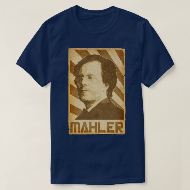 T-shirt Propagande rétro de Gustav Mahler (Design devant)