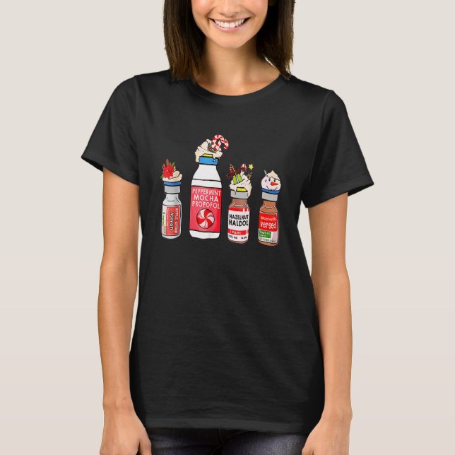 T-shirt Propofol Christmas Nurse CRNA PACU ER ED ICU (Devant)