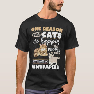 T-shirt Propriétaire amateur de chats Une raison pour laqu