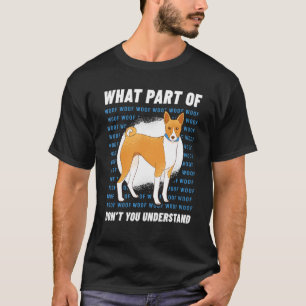 T-shirt Propriétaire Basenji Dog Walker Langue Woof Whispe