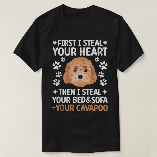 T-shirt Propriétaire Cavapoo Funny Cavapoo Papa Cavapoo Ma (Design devant)