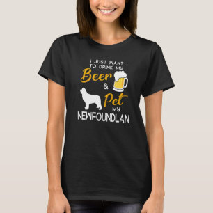 T-shirt Propriétaire de bières de chien de Terre-Neuve Noë