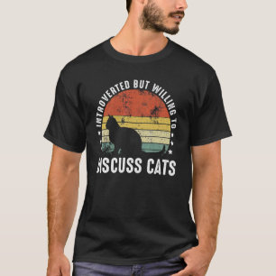 T-shirt Propriétaire de chat introverti vintage Kitten Cha