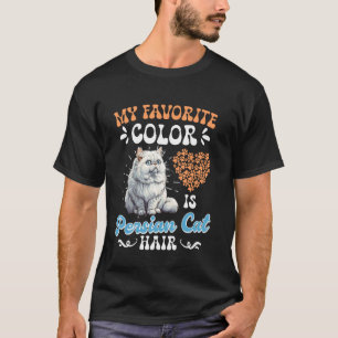 T-shirt Propriétaire de chat MA COULEUR PRÉFÉRÉE POILS DE