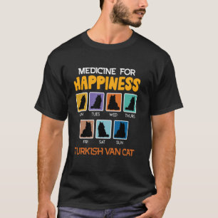 T-shirt Propriétaire de chat MÉDECINE POUR LE BONHEUR TURC