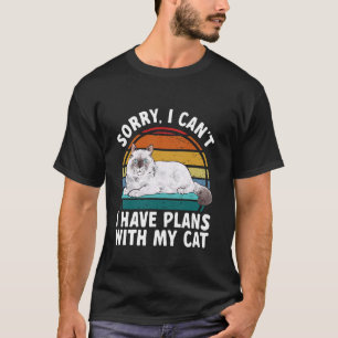 T-shirt Propriétaire de chat Ragdoll J'ai des projets avec
