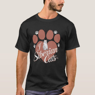 T-shirt Propriétaire de chat sibérien J'aime les chats sib
