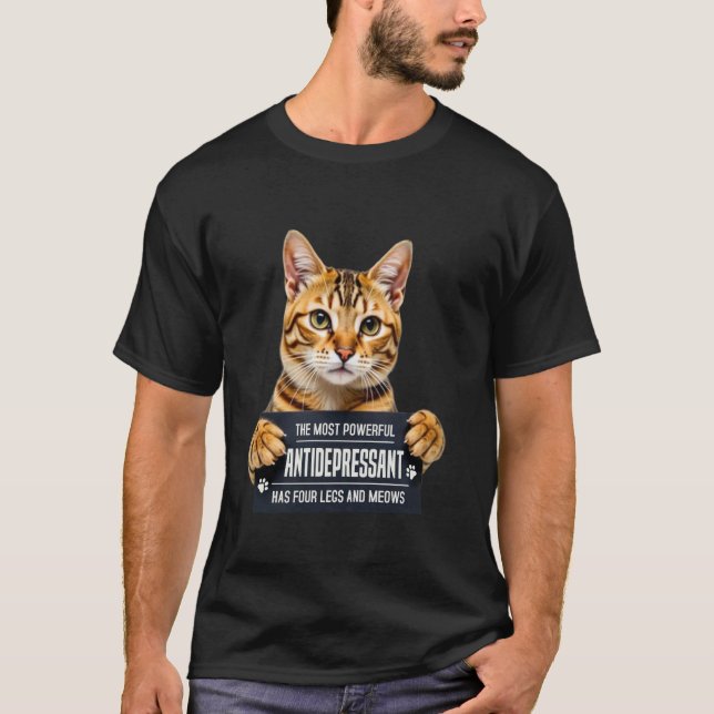 T-shirt Propriétaire de chats du Bengale Quatre pattes et  (Devant)