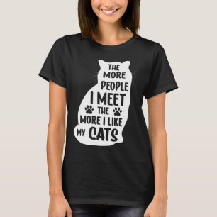 T-shirt Propriétaire De Chats Plus J'Aime Mon Chat