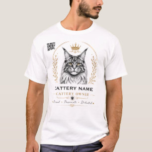 T-shirt Propriétaire de chatterie Maine Coon personnalisée
