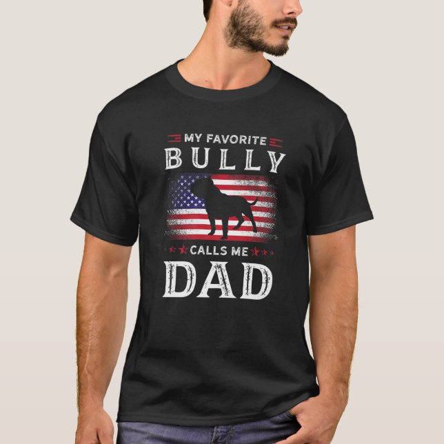 T-shirt Propriétaire De Chien Bully Ou Pitbull - États-Uni (Devant)
