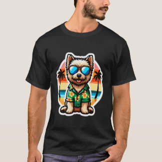 T-shirt Propriétaire de chien Cairn Terrier Ambiance estiv
