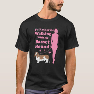 T-shirt Propriétaire De Chien De Basset Hound Marchant Ave
