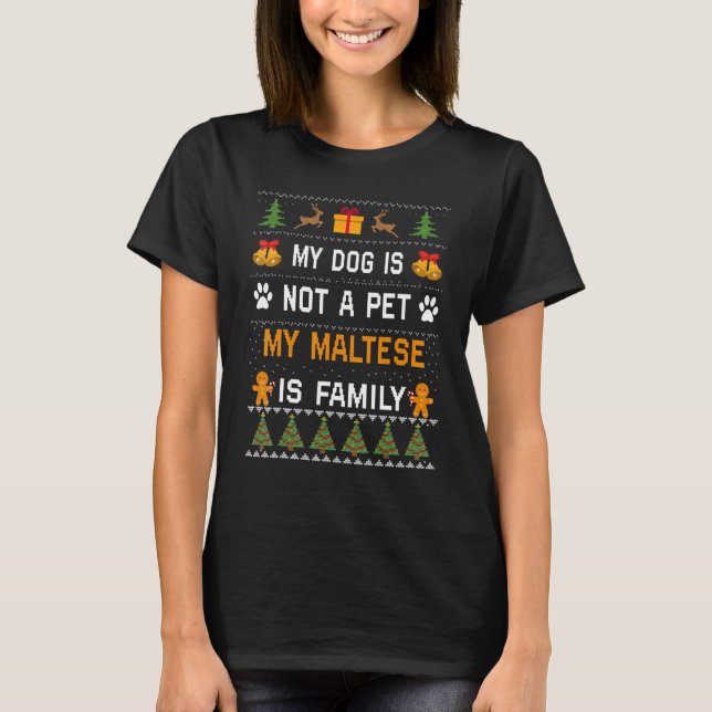 T-shirt Propriétaire de chien maltais Chien Chandail de No (Devant)