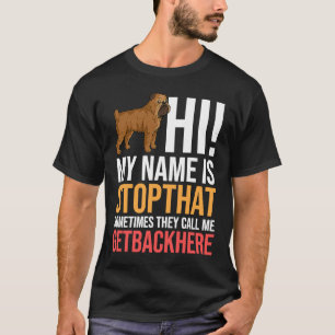 T-shirt Propriétaire de chiots de chien Griffon à Bruxelle