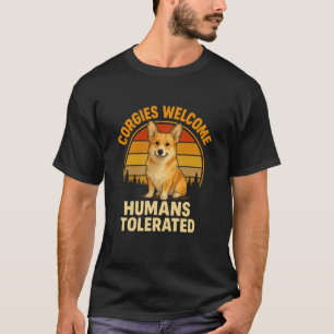 T-shirt Propriétaire de Corgi drôle Rétro Corgis Bienvenue