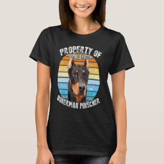 T-shirt Propriétaire de Doberman Pinscher Rétro Vintage
