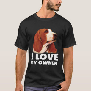 T-shirt Propriétaire de la chaîne Basset J'aime Mon propri