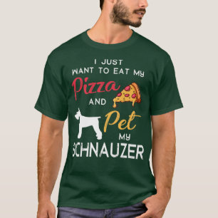 T-shirt Propriétaire de la pizza Schnauzer Chien Noël Anni