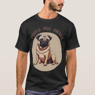 T-SHIRT PROPRIÉTAIRE DE TCHIENS FIER DESIGN MIGNON CADEAU 