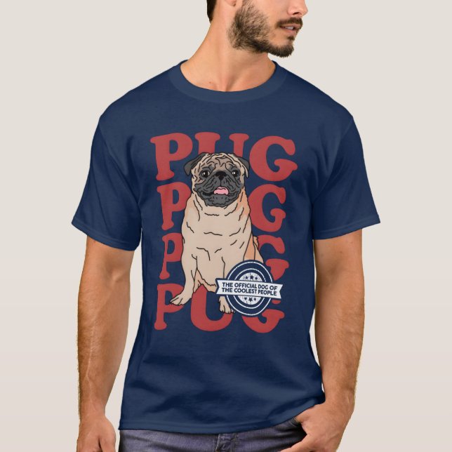 T-shirt Propriétaire du carlin Chien Ofhe Coolest Chiens C (Devant)