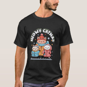 T-shirt Propriétaire du chat de Noël Joyeux Noël Meow Kitt