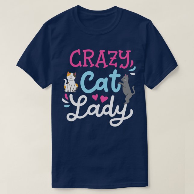 T-shirt Propriétaire du chat Lady (Design devant)