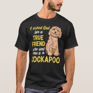 T-shirt Propriétaire Du Chien Cockapoo J'Ai Demandé À Dieu