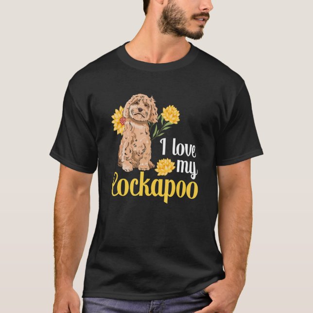 T-shirt Propriétaire Du Chien Cockapoo J'Aime Mon Cockapoo (Devant)