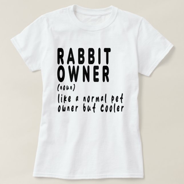 T-shirt Propriétaire du lapin, lapin, lapin, lapin, mignon (Design devant)