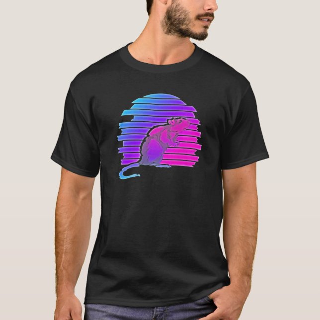T-shirt Propriétaire d'un animal de compagnie de rat Synth (Devant)