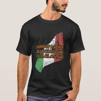 T-shirt Propriétaire D'Un Grison Italien Grisé Drôle Chien