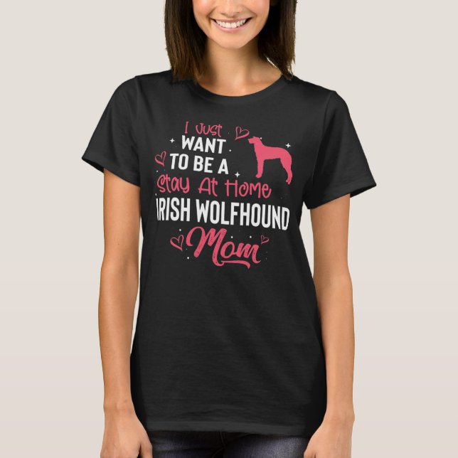 T-shirt Propriétaire irlandais de la maman Wolfhound  (Devant)