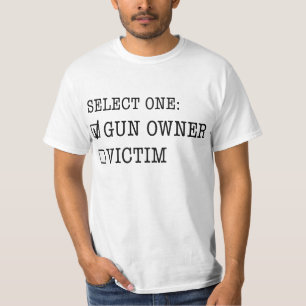 T-shirt Propriétaire ou victime d'arme à feu