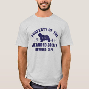T-shirt Propriété du colley barbu vivant en troupe le