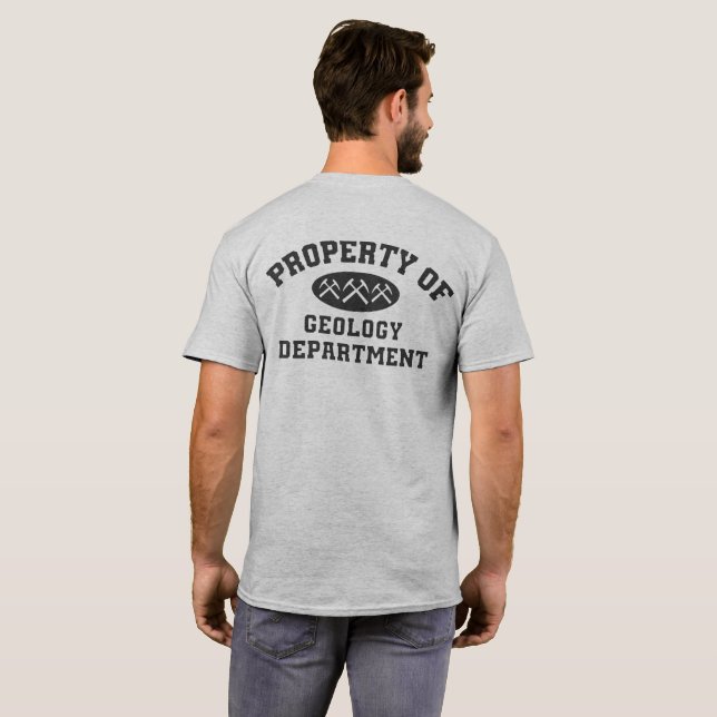 T-shirt Propriété Du Département De Géologie (Dos entier)