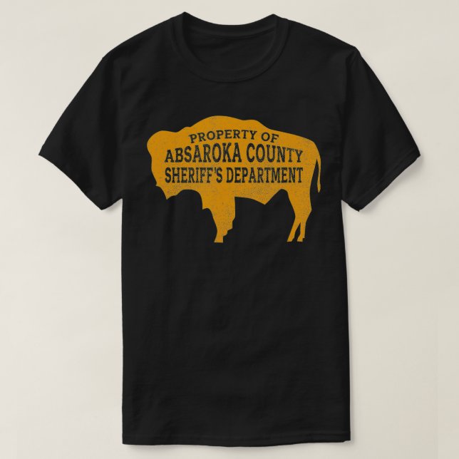 T-shirt Propriété du département du shérif du comté d'Absa (Design devant)