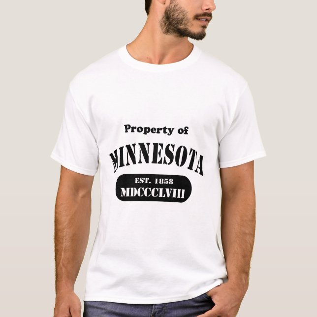 T-shirt Propriété du Minnesota - texte noir (Devant)