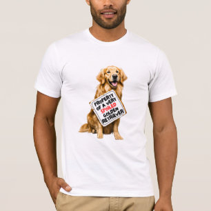 T-shirt Propriété d'un récupérateur en or Spoîné