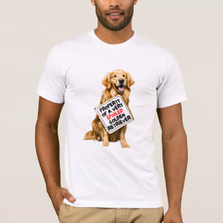 T-shirt Propriété d'un récupérateur en or Spoîné
