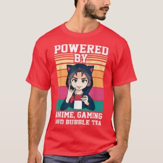 T-shirt Propulsé par Anime, Jeu et Bubble Tea Anime