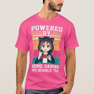 T-shirt Propulsé par Anime, Jeu et Bubble Tea Anime