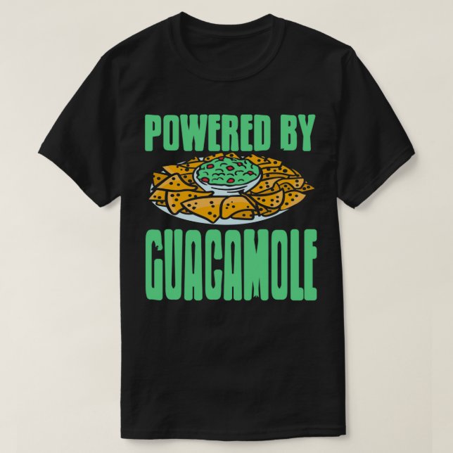 T-shirt Propulsé Par Guacamole Cool Retro Designs Présents (Design devant)